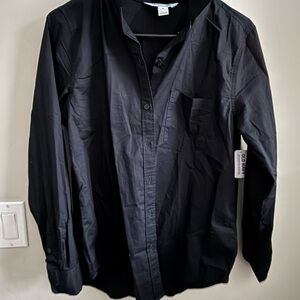 Old Navy Women's Black Button Down Shirt